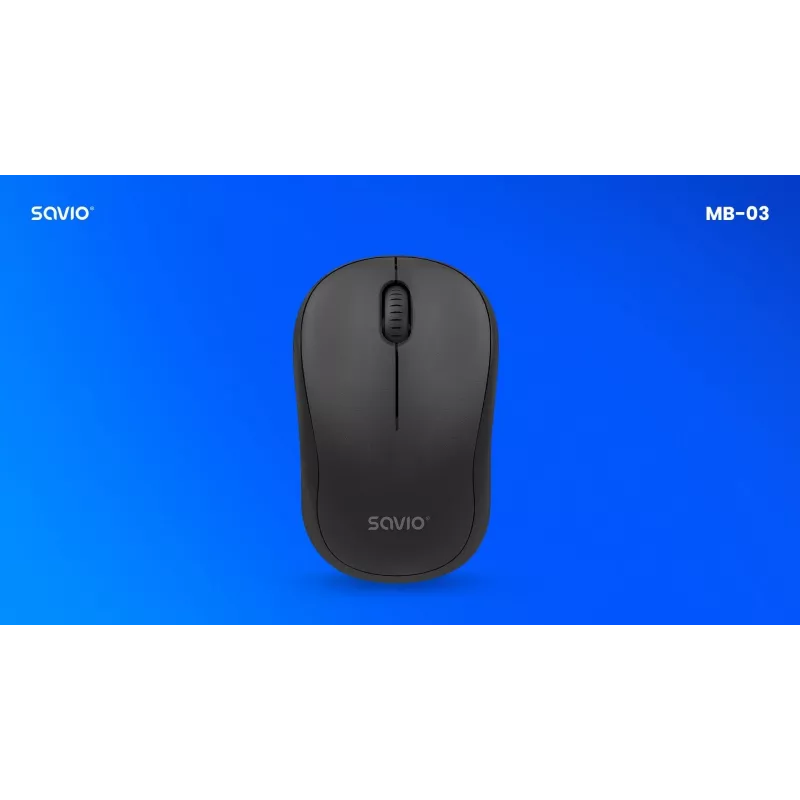Bezvadu pele SAVIO MB-03, Bluetooth saskarne, 1000 DPI, AA baterija, 99×60×39 mm, 51 g, komplektā uztvērējs