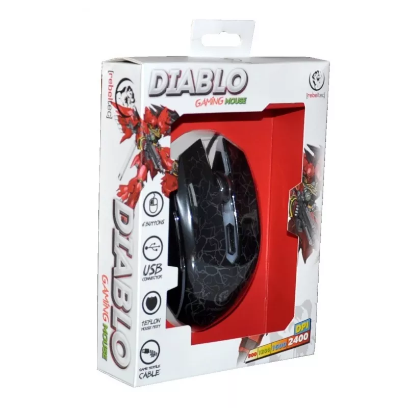Rebeltec Diablo - pele - optiskā - 6 pogas - vadu - USB