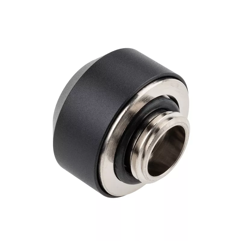 Cietās caurules savienotājuzgalis OPTIMUS 12 mm, melns — viens kompresijas savienotājs cietajām caurulēm