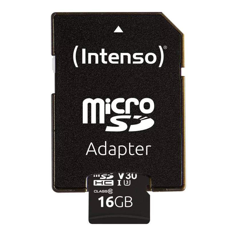 ATMIŅA MICRO SDHC 16GB C10/W/ADAPTER 3433470 INTENSO