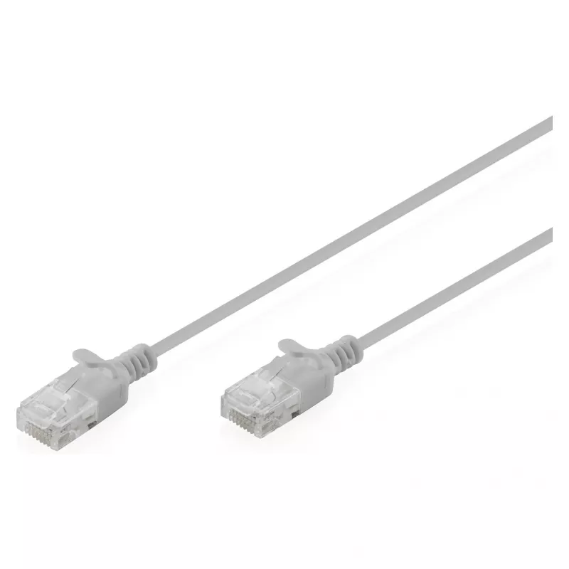 Plākstera vads DIGITUS CAT6 U-UTP plāns, 5 m, pelēks