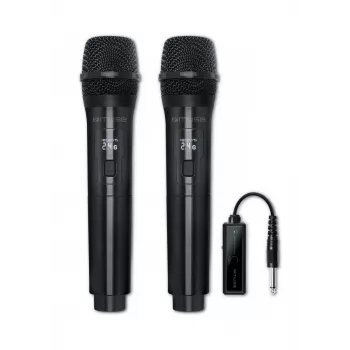 Muse | 2 bezvadu mikrofonu komplekts | MC-50 WI | Melns
