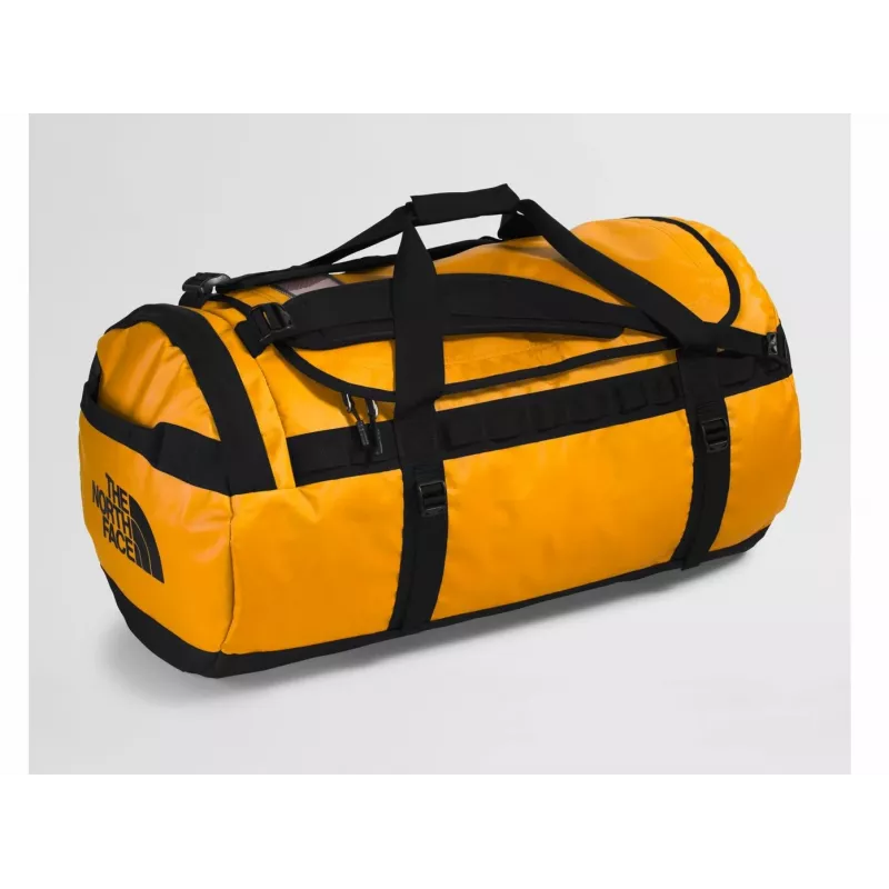 The North Face Base Camp Duffel L sporta soma 95 L, poliesters, melna, dzeltena