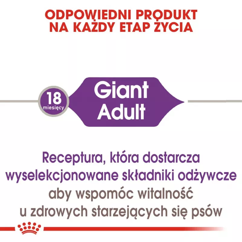 ROYAL CANIN Giant Adult - sausa suņu barība - 15 kg