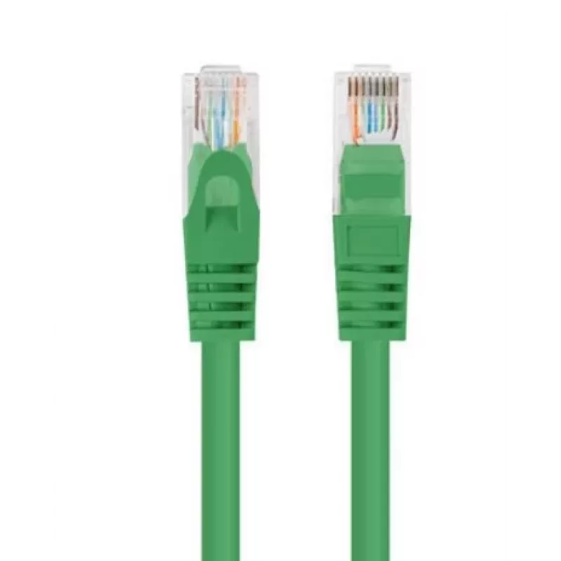Patchcord cat.5e UTP 1m zaļš 10 iepakojumā PCU5-20CC-01