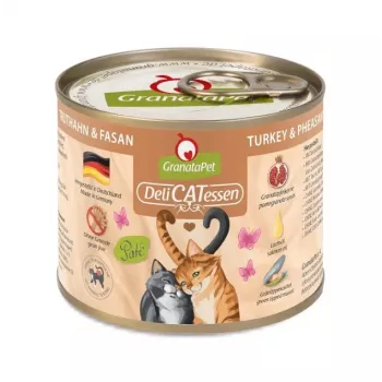 Mitrā kaķu barība Fox4Pets GRANATAPET DeliCATessen Tītars un fazāns, 200 g, pilnvērtīga mitrā barība, 80% mitruma