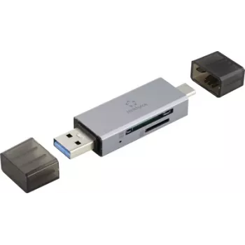 Renkforce RF-PCR-400 ārējais USB 3.0 karšu lasītājs, kosmosa pelēks (RF-6179482)