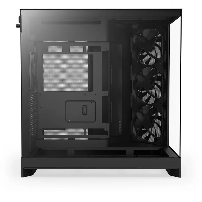 NZXT H9 Air Flow (2025) Lielais divkameru vidējais tornis - Melns