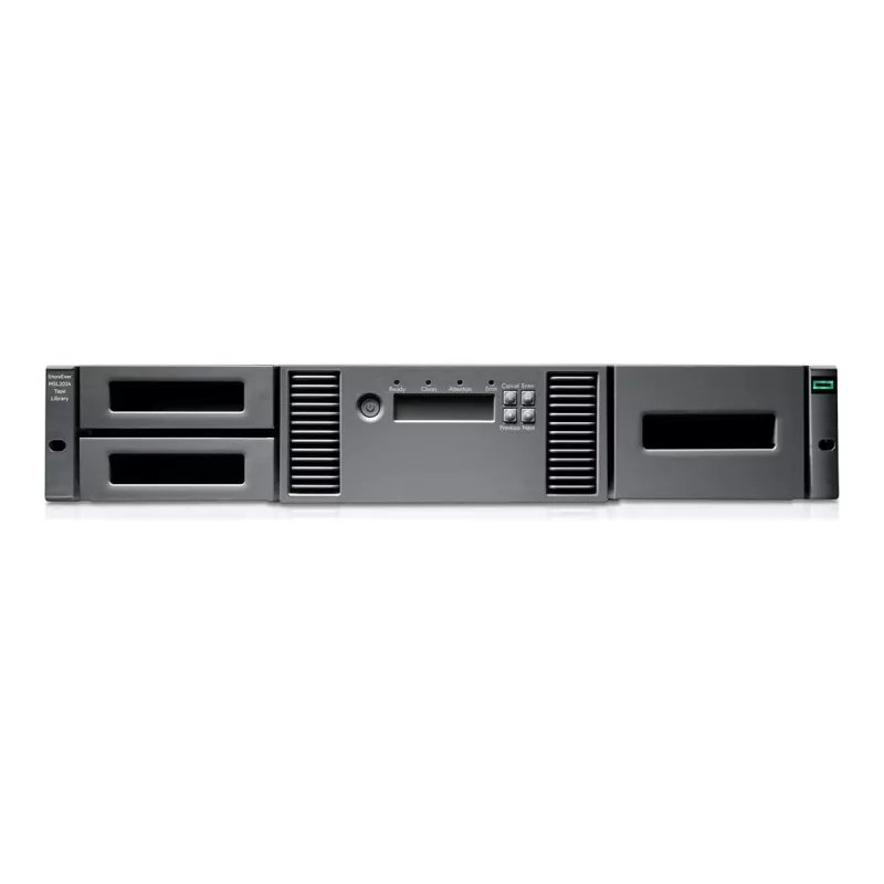 Uzglabāšanas automātiskā ielāde un bibliotēka HPE MSL2024 1x LTO-8 SAS diskdzinis 15x 30 TB kasetnes