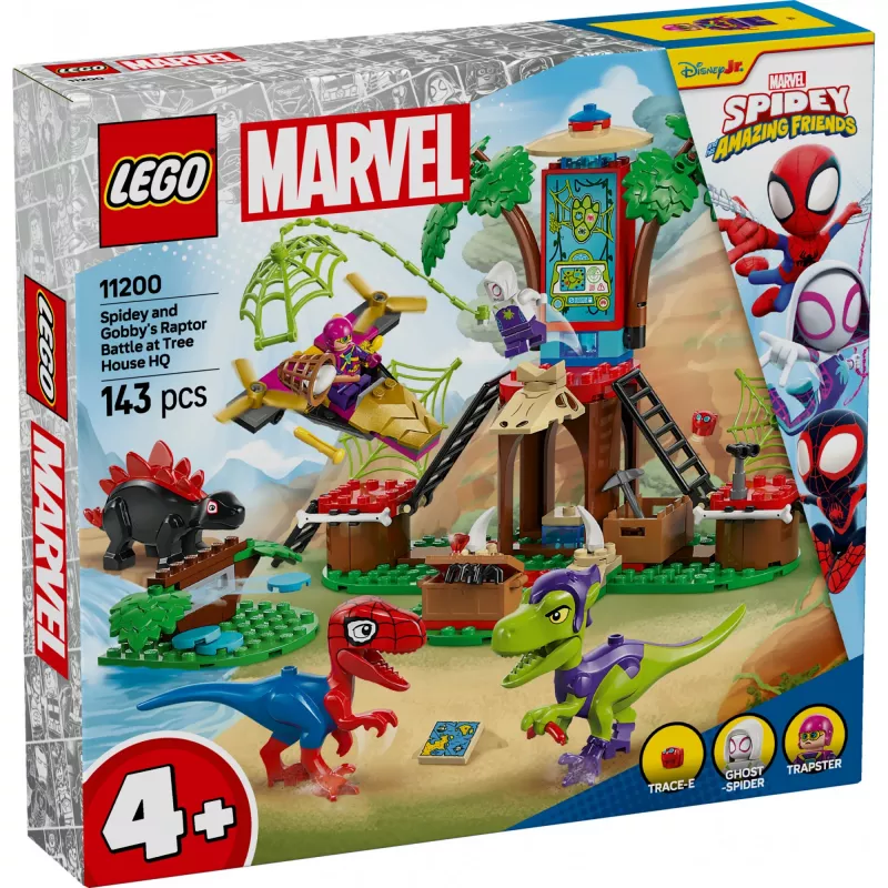 LEGO MARVEL 11200 Spideja un Gobija raptoru cīņa koka mājas štābā