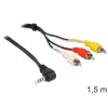 Video kabeļa adapteris DeLOCK 84504 1,5 m 3,5 mm 3 x RCA melns