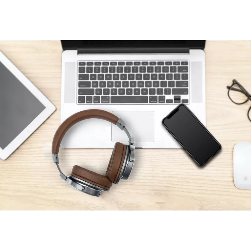 Muse M-278 BT austiņas Bezvadu galvas saite Micro-USB Bluetooth Brūna, Sudraba