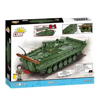 Konstruktoru komplekts Cobi Blocks BMP-1 758 detaļas - mēroga modelis no būvklučiem