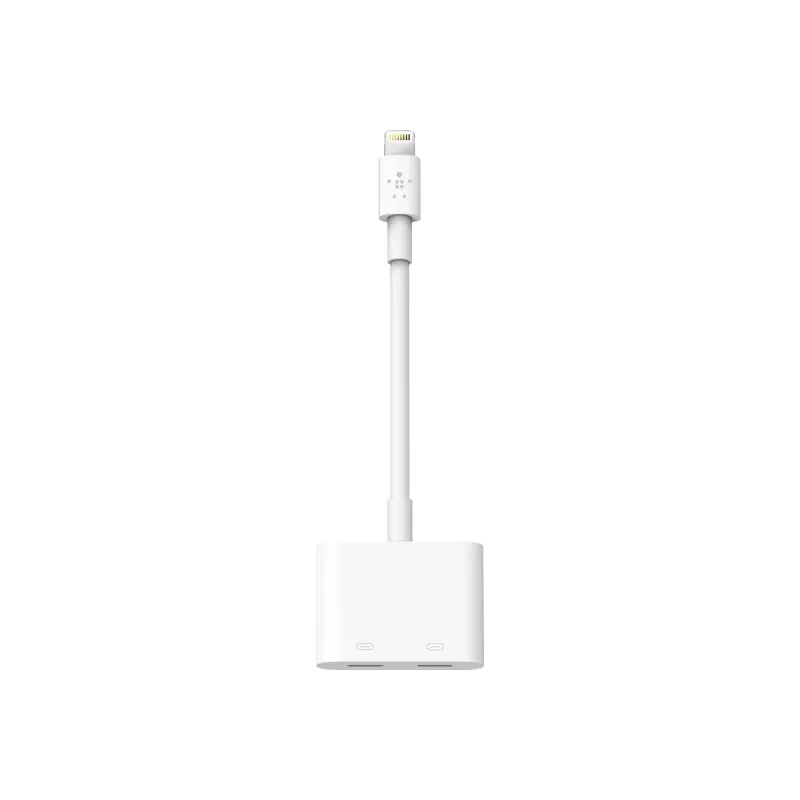 Belkin | Lightning Audio + Charge RockStar kabelis, 11,5 cm, balts | F8J198btWHT