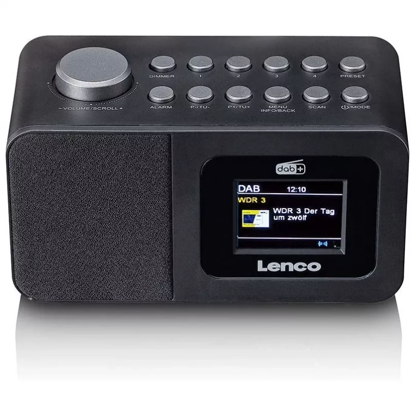 Galda radio Lenco CR-625BK — FM/AM uztvērējs ar Bluetooth, melns