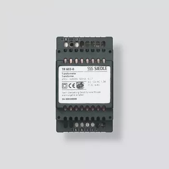Siedle TR 603-0 – barošanas bloks – melns – Siedle – 0–40 °C – CE – 53,5 mm (200035160-00)