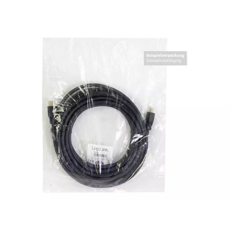 LogiLink HDMI savienojuma kabelis HDMI-A spraudnis, HDMI-A spraudnis 3,00 m melns CH0038 4K UHD HDMI kabelis