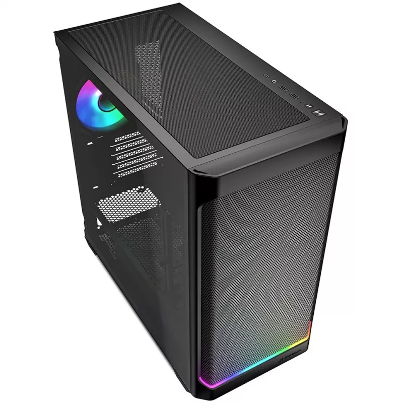 Sharkoon MK4W RGB Strip Micro Tower Black
