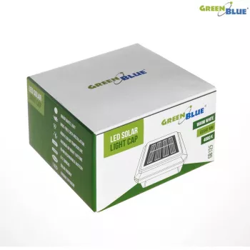 Saules žoga lampa GreenBlue GB125 LED 6040 — āra ar saules enerģiju darbināma LED žoga gaisma