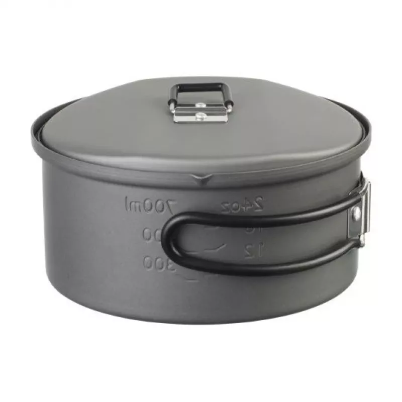 Kempinga katls ESBIT PT1100HA — Alumīnija katls 1,1 L, Ø14,8 cm, 227 g, melns