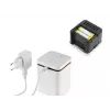 Aromātu difuzors Stylies ELARA/balta — iztvaikojošs, telpām līdz 25 m², 2 h taimeris, maiņstrāva/baterijas/USB, 1,3 W, 74×74×100 mm