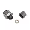 Kompresijas savienotājuzmava vara caurulēm, Koolance NZL-CU06 — 6 mm OD caurulēm uz G 1/4 collas BSPP, sudraba