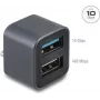 DELOCK Mini USB centrmezgls USB Type-C spraudnis uz 1x USB 10 Gbps Type-A un 1x USB 2.0 Type-A (modelis 64359)