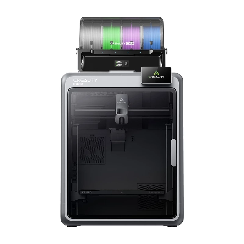 3D printeris Creality K2 Pro Combo — Būvēšanas tilpums 300×300×400 mm, dubults ekstrūderis