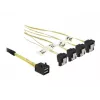 SCSI kabelis DeLOCK 85685 Melns Dzeltens 1 m 1 x Mini SAS HD SFF-8643 4 x SATA 7 pin