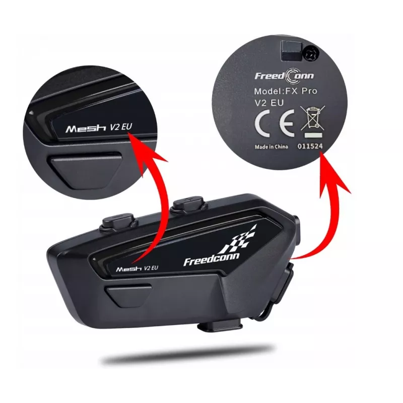 FreedConn FX Pro V2 EU MESH motocikla interkoms