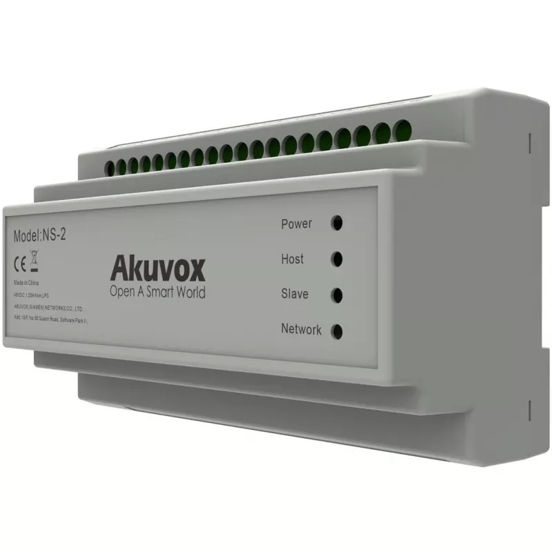 Akuvox NS-2 tīkla slēdzis Fast Ethernet (10/100) DIN sliede Pelēks