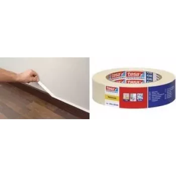 Maskēšanas lente Tesa Maler Krepp 4348 25 mm x 50 m – krāsotāju krepa lente, ar zemu atlikumu