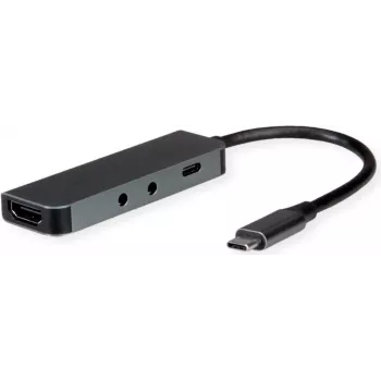 Klēpjdatora dokstacija ROLINE 12021125 USB 3.2 Gen 1 Type-C pelēka 100W