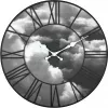 NeXtime klok 3037 Clouds, Ø39 cm, Sienas, Melns