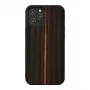 Telefona maciņš Man and Wood iPhone 12 Pro Max — melnkoka melns, aizsargājošs cietais apvalks