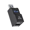 USB centrmezgls SBOX H-606 — 3 portu USB-A (1x USB 3.0, 2x USB 2.0)