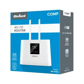 Rebel Comp Router RB-0702 4G LTE — mobilais/LTE maršrutētājs, SIM atbalsts