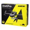 Amewi X4KPro, 4 Rotoren, 3840 x 2160 Pixel, 1500 mAh, pelēka