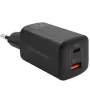 Qoltec 50766 mobilās ierīces lādētājs klēpjdatoram, pārnēsājamai spēļu konsolei, power bank, viedtālrunim, viedpulkstenim, planšetdatoram Melns AC Ātrā uzlāde Iekštelpām