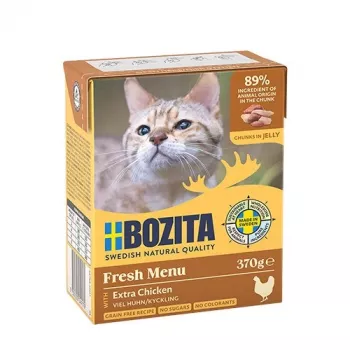 Mitrā kaķu barība BOZITA Moist Food 4917 — vista, 370 g, pieaugušiem kaķiem, hipoalerģiska