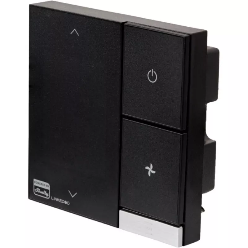 Viedais HVAC termostats Shelly LinkedGo Melns — digitāls Wi‑Fi (802.11b/g/n), 87×87×35 mm