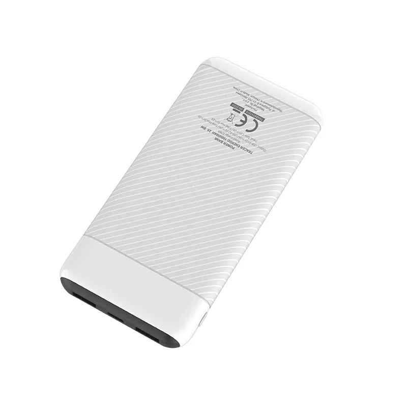 Power bank EnerGo 10000mAh balts-melns