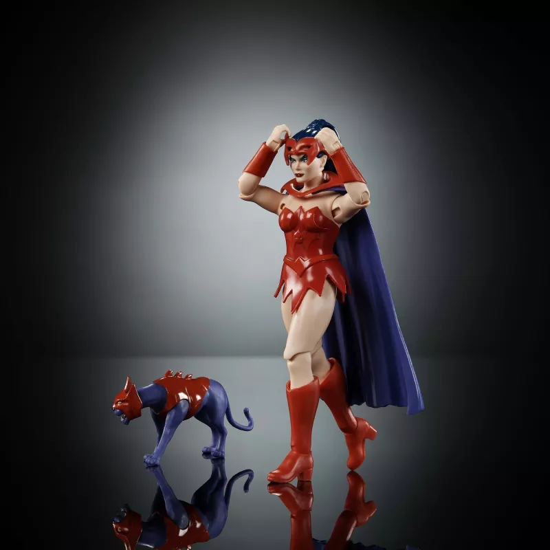 Rīcības figūra MATTEL MotU Origins Catra 5,5 collas - kolekcionējama kustīga figūra