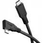 Goobay USB-C kabelis 90° USB4 2 m melns – 240 W 40 Gbit/s jauda (79433)