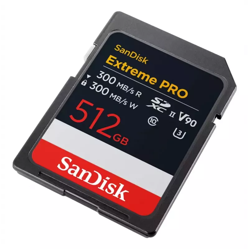 SanDisk Extreme Pro - Zibatmiņas karte - 512 GB - Video klase V90 / UHS-II U3 / 10. klase - SDXC UHS-II