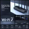 Galda maršrutētājs MERCUSYS MR47BE — Trīsjoslu Wi‑Fi 7 (2,4/5/6 GHz), 9300 Mbps, 3× RJ‑45, 2,5 GbE, 6 ārējās antenas