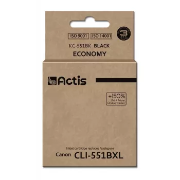 Actis KC-551Bk tinte (aizstājējs Canon CLI-551BK; Standard; 12 ml; melna)