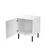 Naktsgaldiņš Cama Meble JUNGLE 53,5×40,5×44 cm balts matēts, MDF un skaidu plātne, melnas kājas, komplektā 2