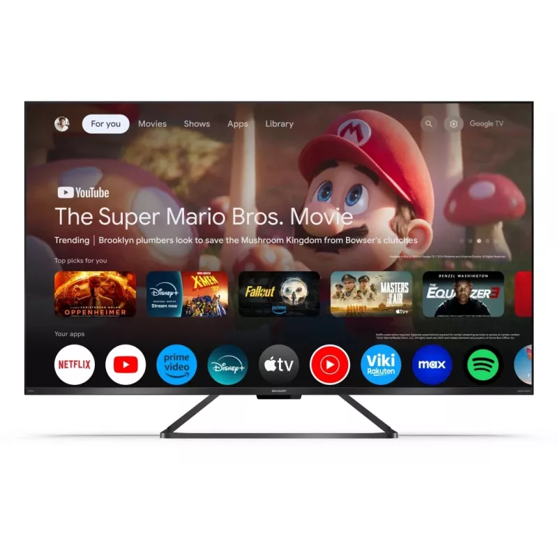 Sharp 50GR8265E 127 cm (50 collu) 4K Ultra HD viedais televizors, melns