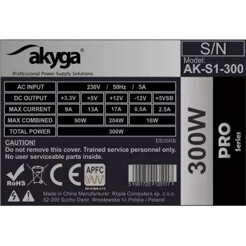 Barošanas bloks Akyga AK-S1-300 300 W